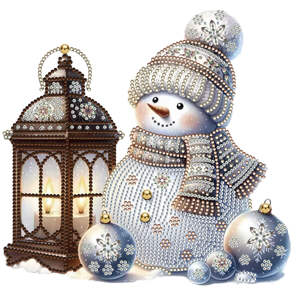 Diamond Painting - Partial Special Shaped - Christmas snowman (30*30CM)