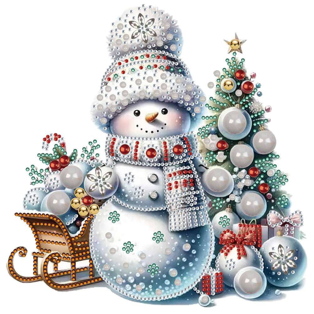 Diamond Painting - Partial Special Shaped - Christmas snowman (30*30CM)