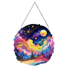 Load image into Gallery viewer, Acrylic Coloured Clouds Starry Sky Single-Sided Diamond Painting Hanging Pendant
