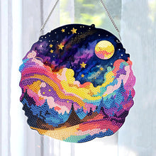 Load image into Gallery viewer, Acrylic Coloured Clouds Starry Sky Single-Sided Diamond Painting Hanging Pendant
