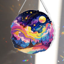Load image into Gallery viewer, Acrylic Coloured Clouds Starry Sky Single-Sided Diamond Painting Hanging Pendant
