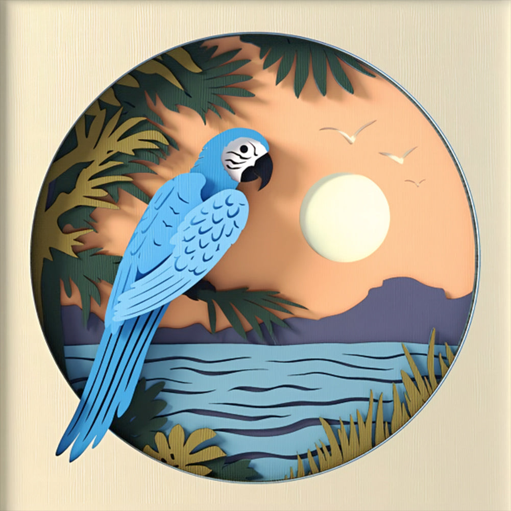Diamond Painting - Full Round - Parrot (30*30CM)