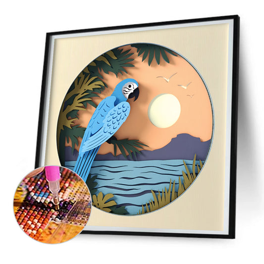 Diamond Painting - Full Round - Parrot (30*30CM)
