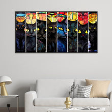 Load image into Gallery viewer, Diamond Painting - Full Round - black cat (80*40CM)
