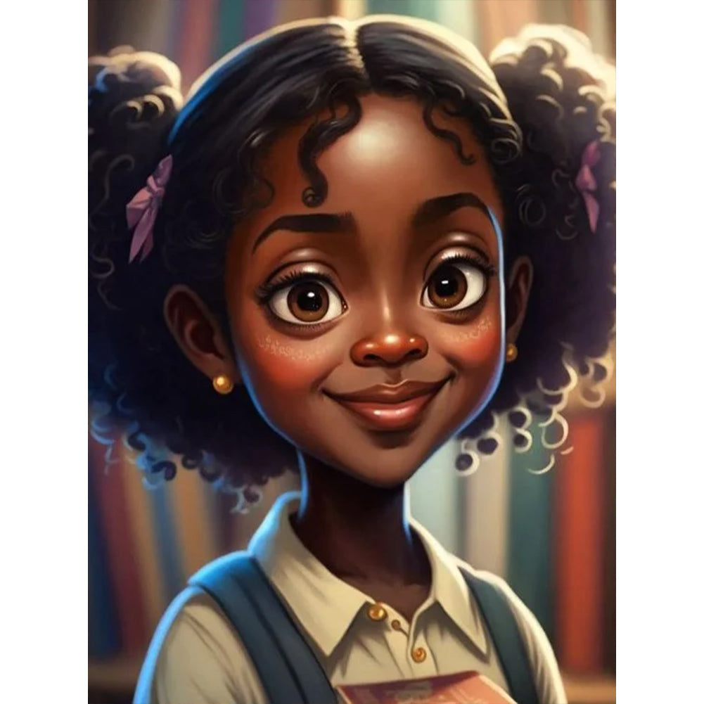 Diamond Painting - Full Round - black girl (30*40CM)