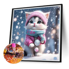 Load image into Gallery viewer, Diamond Painting - Full Round - snow cat (30*30CM)
