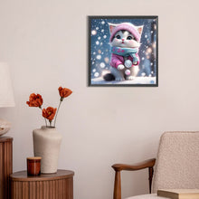Load image into Gallery viewer, Diamond Painting - Full Round - snow cat (30*30CM)
