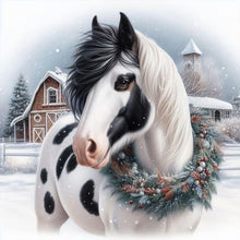 Load image into Gallery viewer, Diamond Painting - Full Round - horse in snow (30*30CM)
