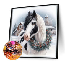 Load image into Gallery viewer, Diamond Painting - Full Round - horse in snow (30*30CM)
