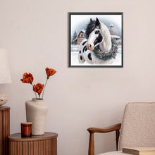 Load image into Gallery viewer, Diamond Painting - Full Round - horse in snow (30*30CM)
