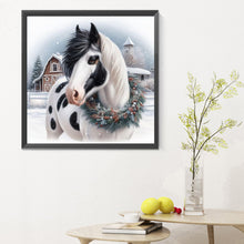 Load image into Gallery viewer, Diamond Painting - Full Round - horse in snow (30*30CM)
