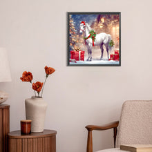 Load image into Gallery viewer, Diamond Painting - Full Round - horse in snow (30*30CM)
