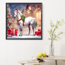 Load image into Gallery viewer, Diamond Painting - Full Round - horse in snow (30*30CM)
