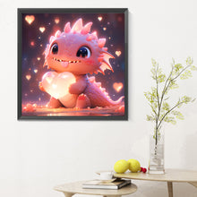 Load image into Gallery viewer, Diamond Painting - Full Round - Love Pink Purple Dragon (30*30CM)
