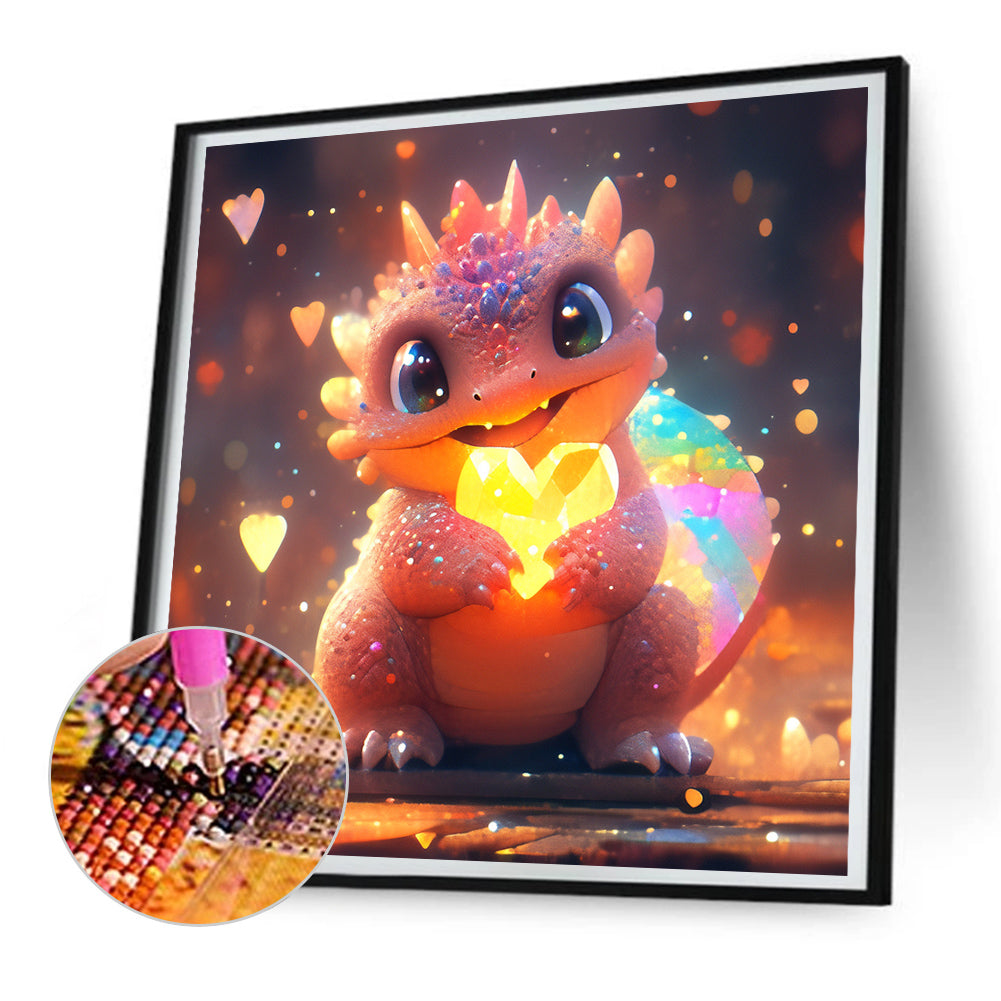 Diamond Painting - Full Round - Love colorful dragon (30*30CM)