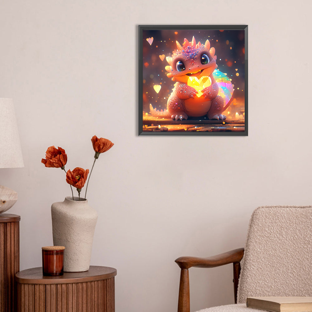 Diamond Painting - Full Round - Love colorful dragon (30*30CM)