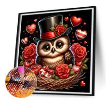 Load image into Gallery viewer, Diamond Painting - Full Round - Valentine love owl (30*30CM)
