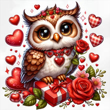 Load image into Gallery viewer, Diamond Painting - Full Round - Valentine love owl (30*30CM)
