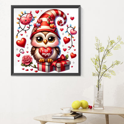 Diamond Painting - Full Round - Valentine love owl (30*30CM)