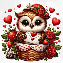 Load image into Gallery viewer, Diamond Painting - Full Round - Valentine love owl (30*30CM)
