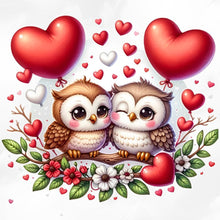 Load image into Gallery viewer, Diamond Painting - Full Round - Valentine love owl (30*30CM)
