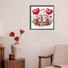Load image into Gallery viewer, Diamond Painting - Full Round - Valentine love owl (30*30CM)

