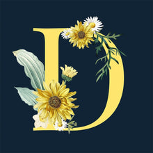 Load image into Gallery viewer, Diamond Painting - Full Square - flower letter D (35*35CM)
