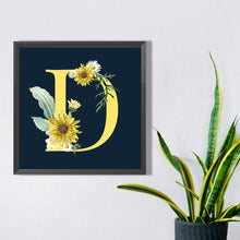 Load image into Gallery viewer, Diamond Painting - Full Square - flower letter D (35*35CM)
