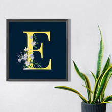 Load image into Gallery viewer, Diamond Painting - Full Square - Flower letter E (35*35CM)
