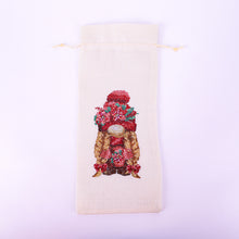 Load image into Gallery viewer, Bird Diamond Painting Burlap Wine Gift Bags for Christmas Wedding Birthday Party
