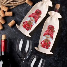 Load image into Gallery viewer, Bird Diamond Painting Burlap Wine Gift Bags for Christmas Wedding Birthday Party
