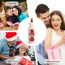Load image into Gallery viewer, Bird Diamond Painting Burlap Wine Gift Bags for Christmas Wedding Birthday Party
