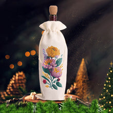 Load image into Gallery viewer, Bird Diamond Painting Burlap Wine Gift Bags for Christmas Wedding Birthday Party
