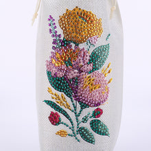 Load image into Gallery viewer, Bird Diamond Painting Burlap Wine Gift Bags for Christmas Wedding Birthday Party
