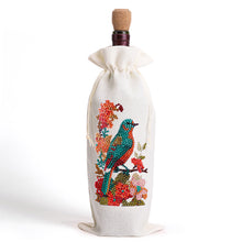Load image into Gallery viewer, Bird Diamond Painting Burlap Wine Gift Bags for Christmas Wedding Birthday Party
