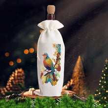 Load image into Gallery viewer, Bird Diamond Painting Burlap Wine Gift Bags for Christmas Wedding Birthday Party
