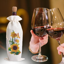 Load image into Gallery viewer, Bird Diamond Painting Burlap Wine Gift Bags for Christmas Wedding Birthday Party
