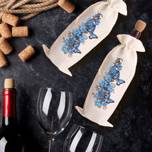 Load image into Gallery viewer, Bird Diamond Painting Burlap Wine Gift Bags for Christmas Wedding Birthday Party
