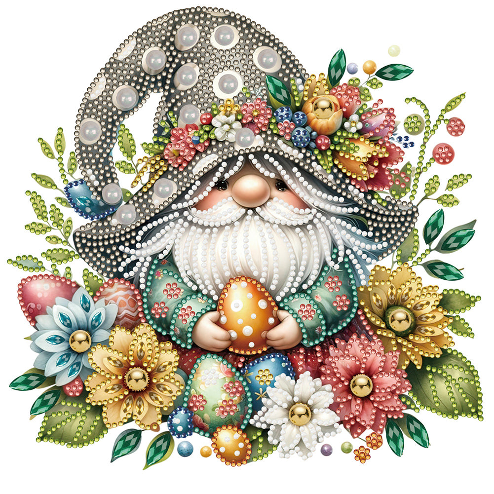 Diamond Painting - Partial Special Shaped - easter gnome (30*30CM)