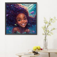Load image into Gallery viewer, Diamond Painting - Full Round - black girl (30*30CM)
