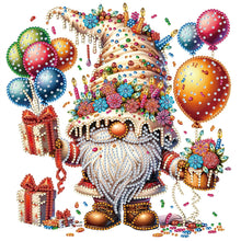 Load image into Gallery viewer, Diamond Painting - Partial Special Shaped - birthday cake gnome (30*30CM)
