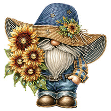Load image into Gallery viewer, Diamond Painting - Partial Special Shaped - Sunflower Cowboy Goblin (30*30CM)
