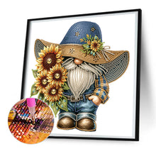 Load image into Gallery viewer, Diamond Painting - Partial Special Shaped - Sunflower Cowboy Goblin (30*30CM)
