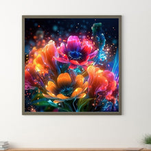 Load image into Gallery viewer, Diamond Painting - Full Round - glow-in-the-dark flowers (30*30CM)
