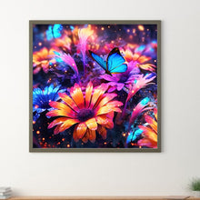 Load image into Gallery viewer, Diamond Painting - Full Round - glow-in-the-dark flowers (30*30CM)
