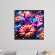 Load image into Gallery viewer, Diamond Painting - Full Round - glow-in-the-dark flowers (30*30CM)
