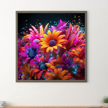 Load image into Gallery viewer, Diamond Painting - Full Round - glow-in-the-dark flowers (30*30CM)
