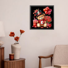 Load image into Gallery viewer, Diamond Painting - Full Round - love rose bear (30*30CM)
