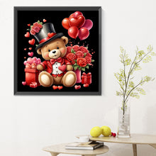 Load image into Gallery viewer, Diamond Painting - Full Round - love rose bear (30*30CM)
