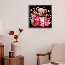 Load image into Gallery viewer, Diamond Painting - Full Round - love rose bear (30*30CM)

